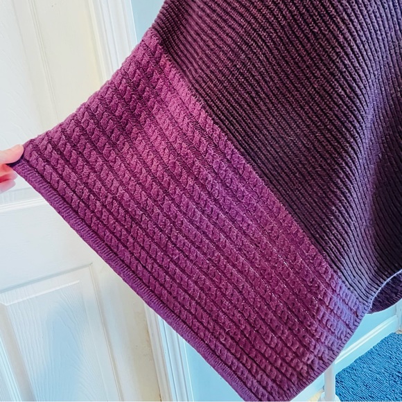J. Jill Rich Purple Poncho Sweater - Picture 3 of 7